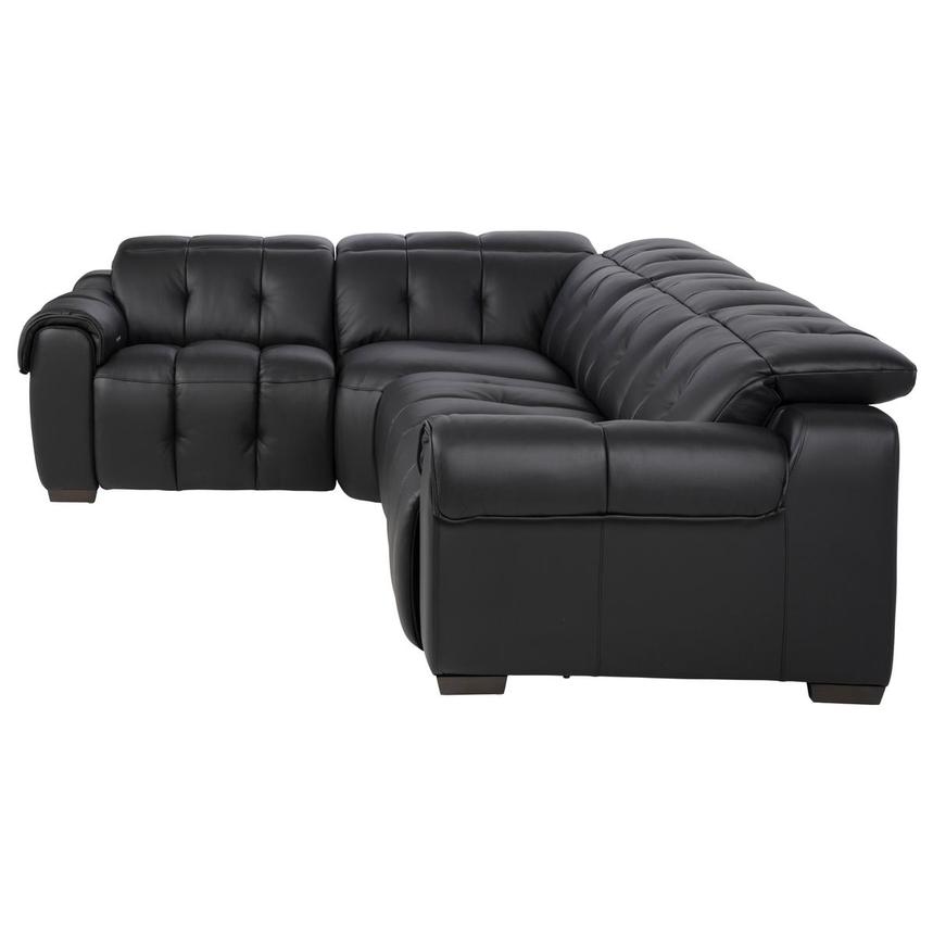 Obsidian Leather Power Reclining Sectional with 4PCS/2PWR  alternate image, 3 of 8 images.