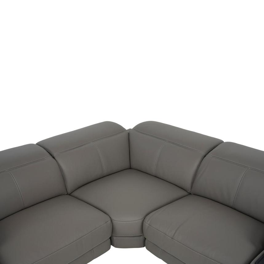 Luke 2.0 Dark Gray Leather Power Reclining Sectional with 6PCS/2PWR alternate image, 5 of 14 images.