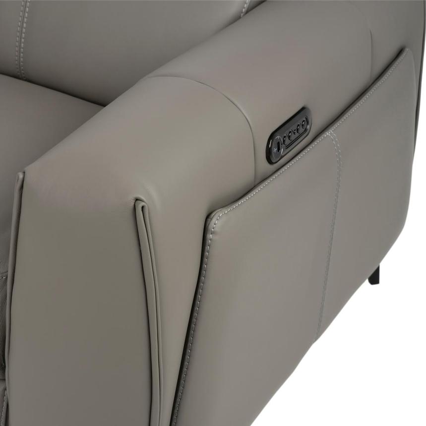 Luke 2.0 Dark Gray Leather Power Reclining Sectional with 5PCS/3PWR alternate image, 8 of 10 images.