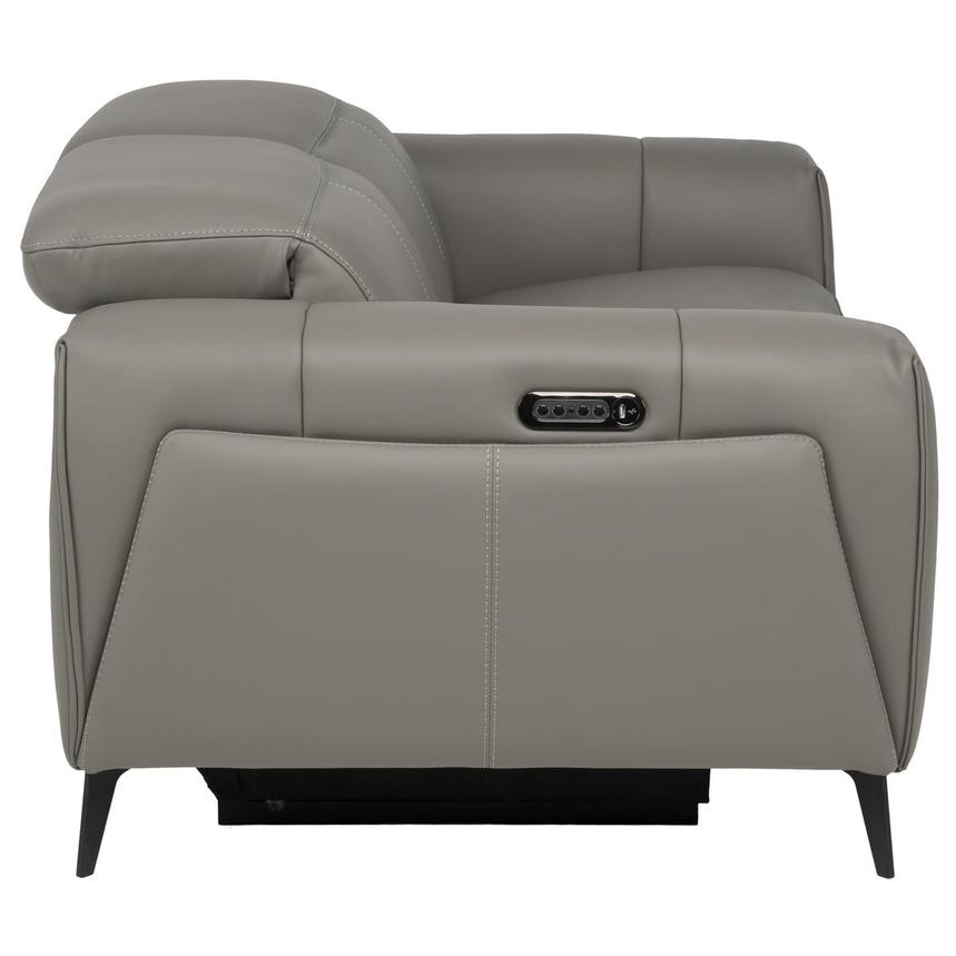 Luke 2.0 Dark Gray Leather Reclining Loveseat  alternate image, 5 of 10 images.