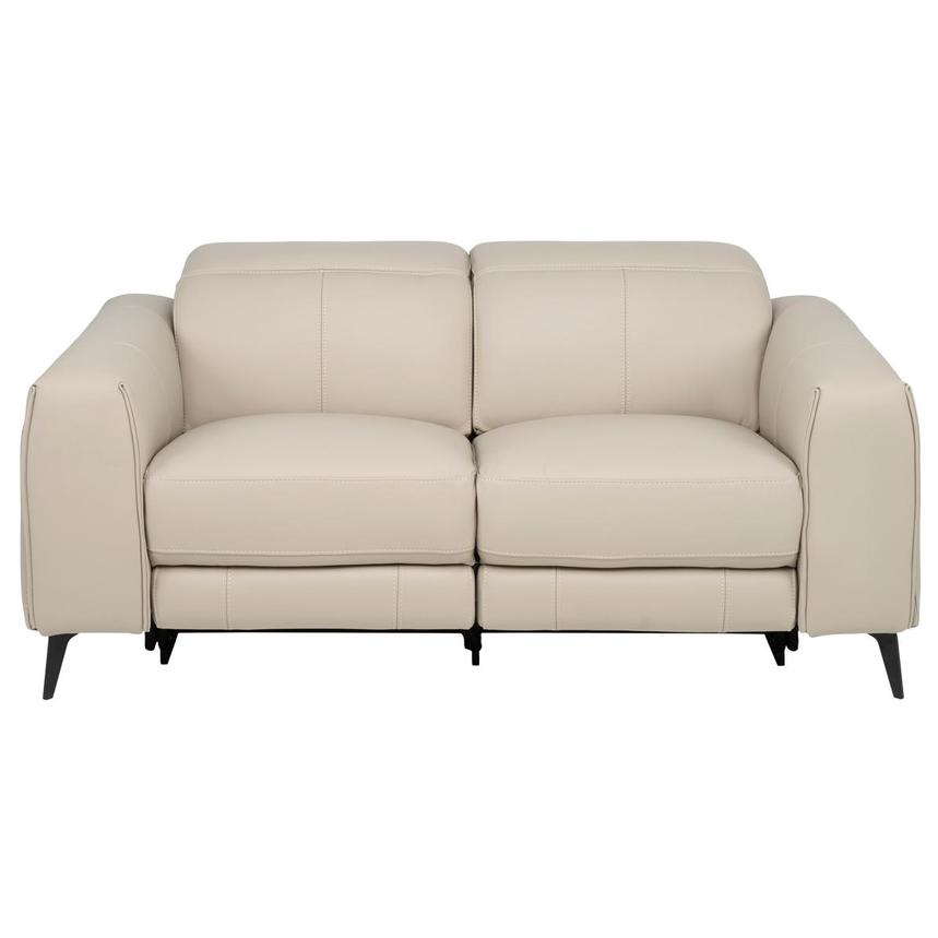 Luke 2.0 Taupe Leather Reclining Loveseat