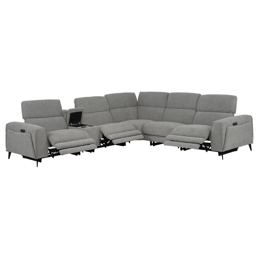 Luke Dark Gray Power Reclining Sectional with 6PCS/3PWR alternate image, 3 of 12 images.
