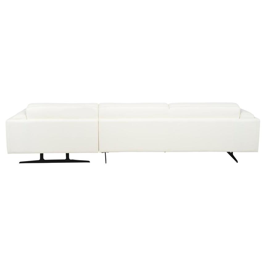 Palermo White Leather Sofa w/Right Chaise  alternate image, 3 of 7 images.