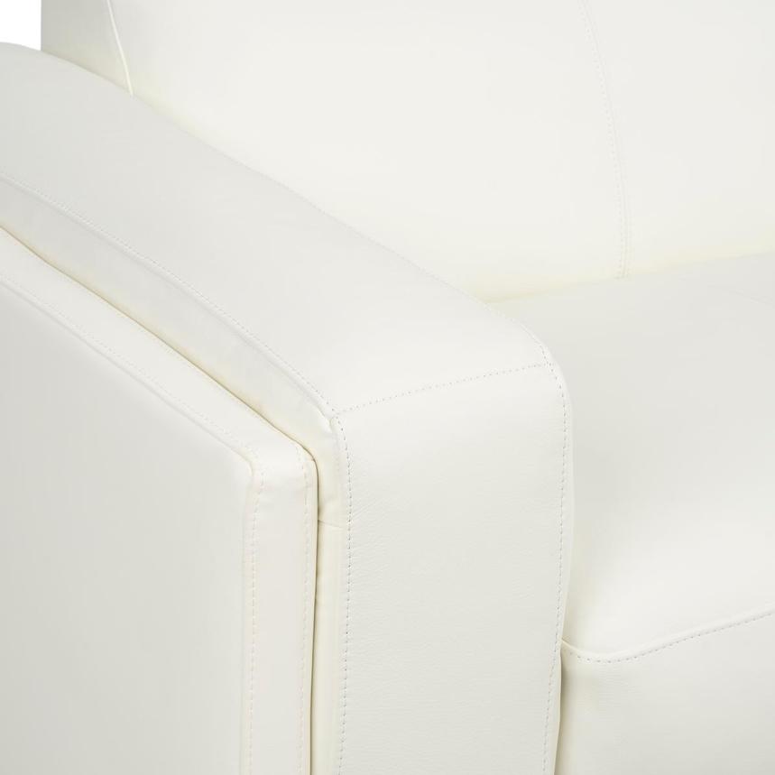 Palermo White Leather Sofa w/Right Chaise alternate image, 6 of 8 images.