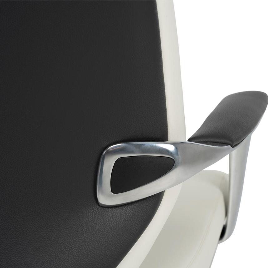 Yoshi White Low Back Desk Chair  alternate image, 7 of 12 images.