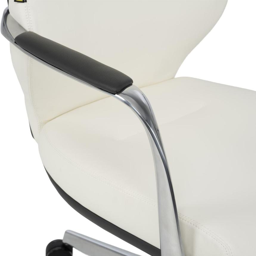 Yoshi White Low Back Desk Chair  alternate image, 10 of 13 images.