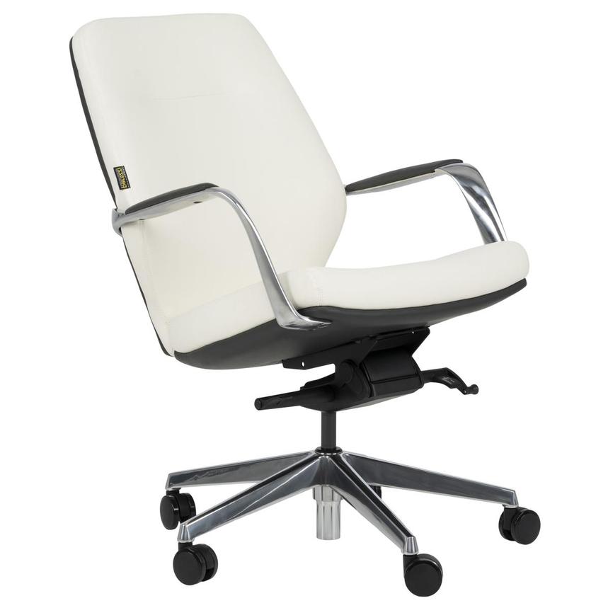 Yoshi White Low Back Desk Chair  alternate image, 5 of 13 images.