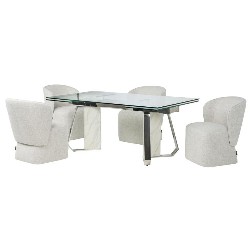 Tiffany/Lottie Taupe 5-Piece Dining Set main image, 1 of 3 images.
