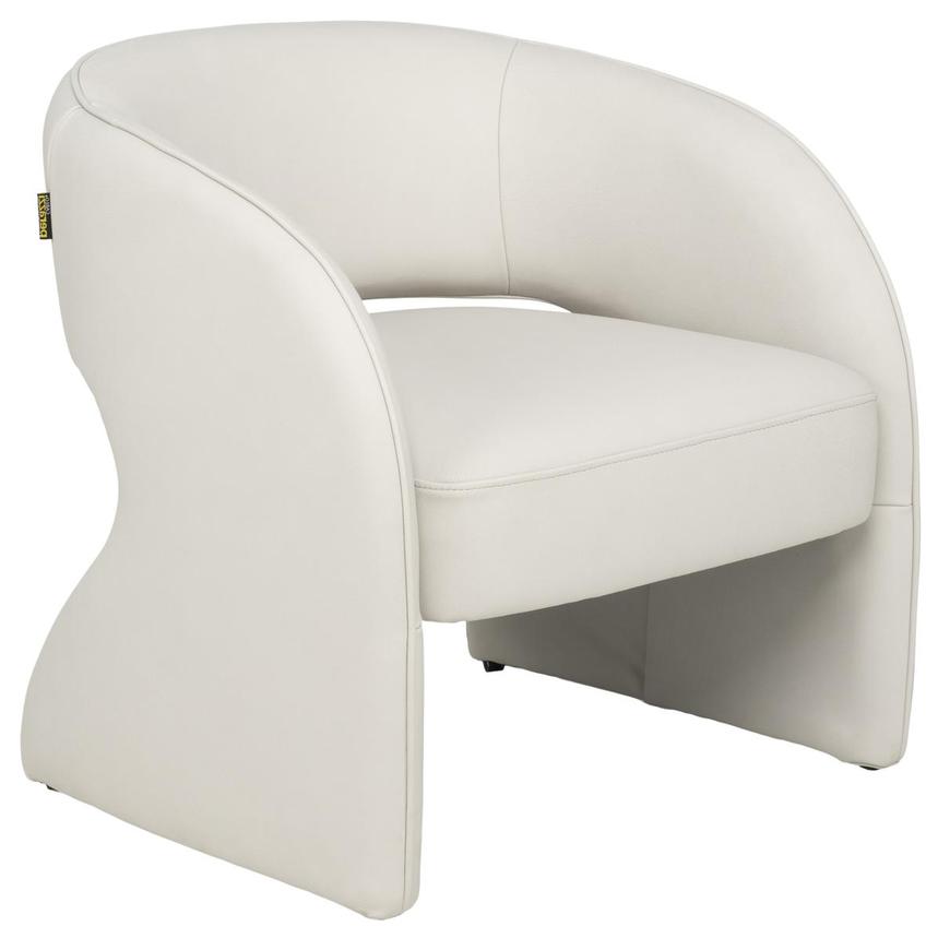 Emerson Light Gray Leather Accent Chair  alternate image, 5 of 11 images.