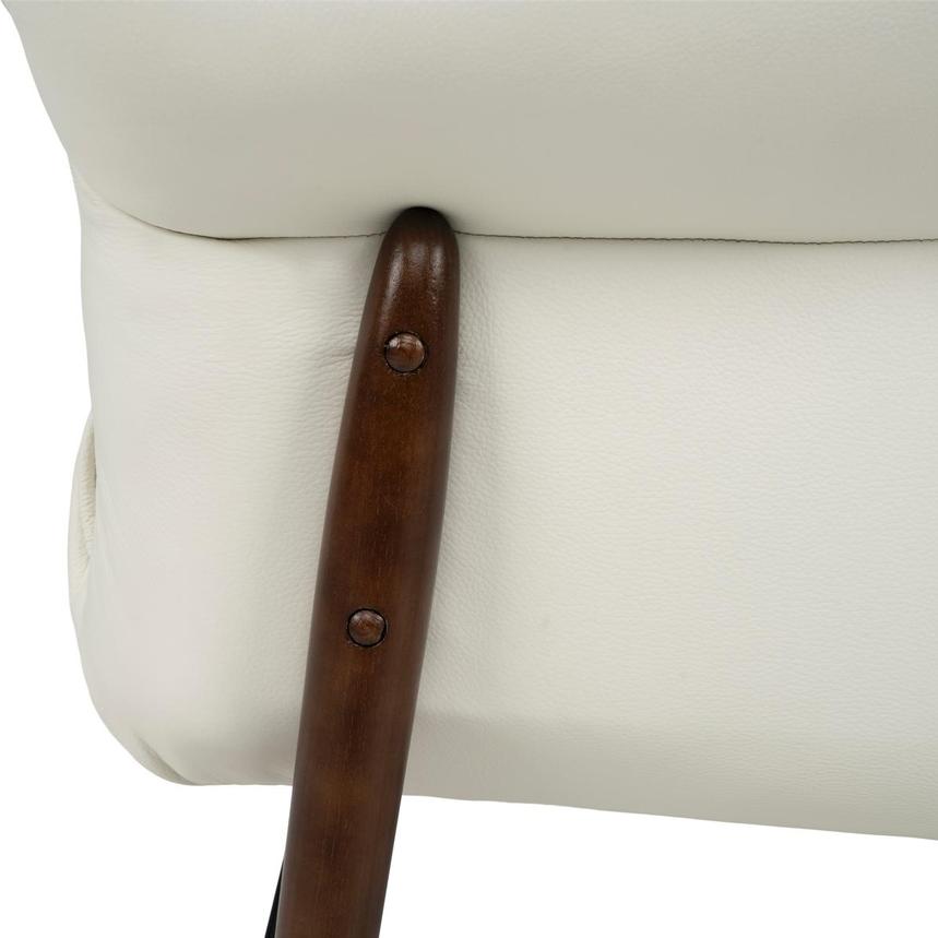Jensen White Leather Accent Chair  alternate image, 10 of 12 images.