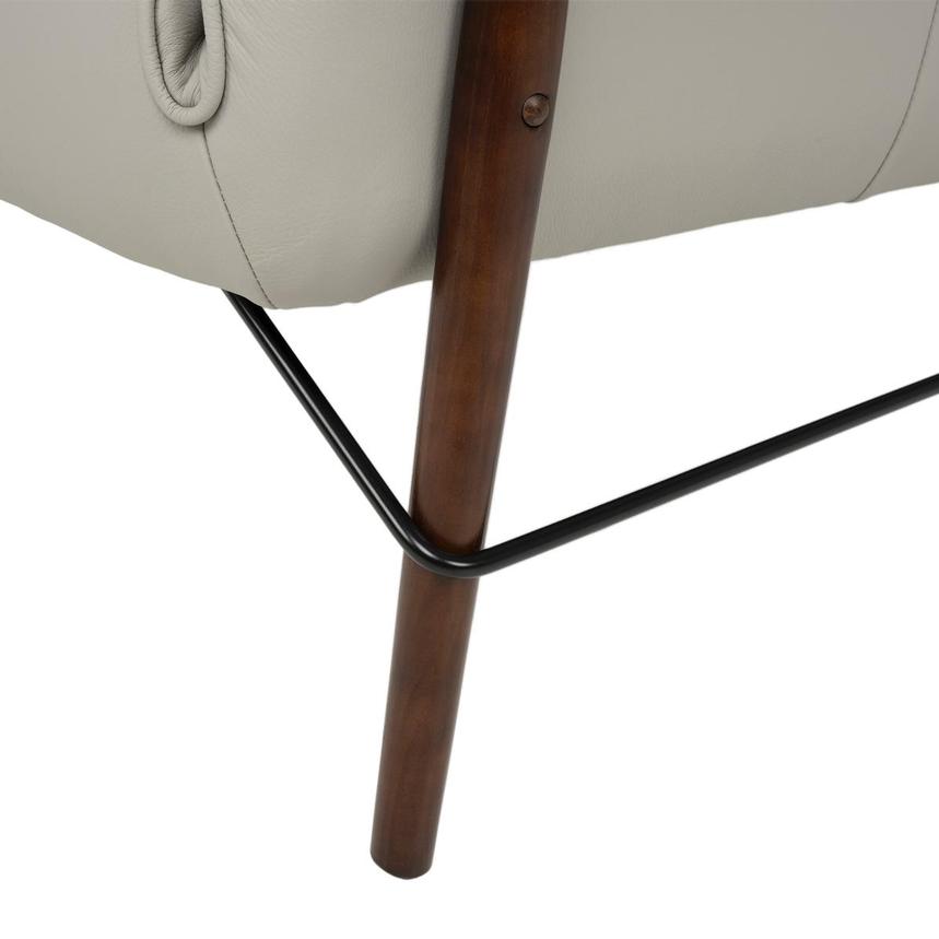 Jensen Gray Leather Accent Chair  alternate image, 10 of 11 images.