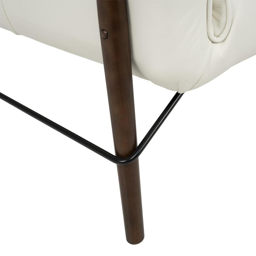 Jensen White Leather Accent Chair alternate image, 11 of 12 images.