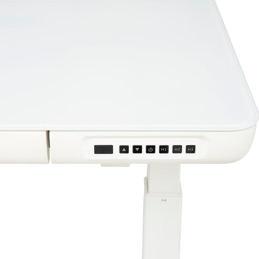 Ascend White Adjustable Height Desk alternate image, 8 of 10 images.