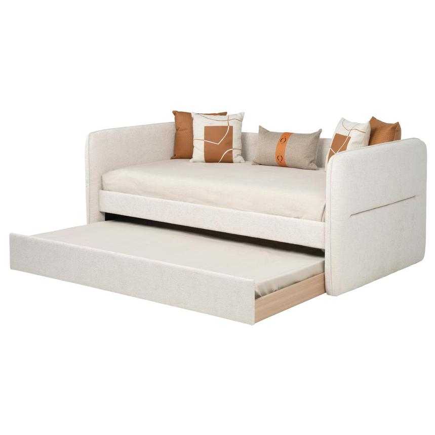 Jade Beige Twin Trundle Bed alternate image, 3 of 9 images.