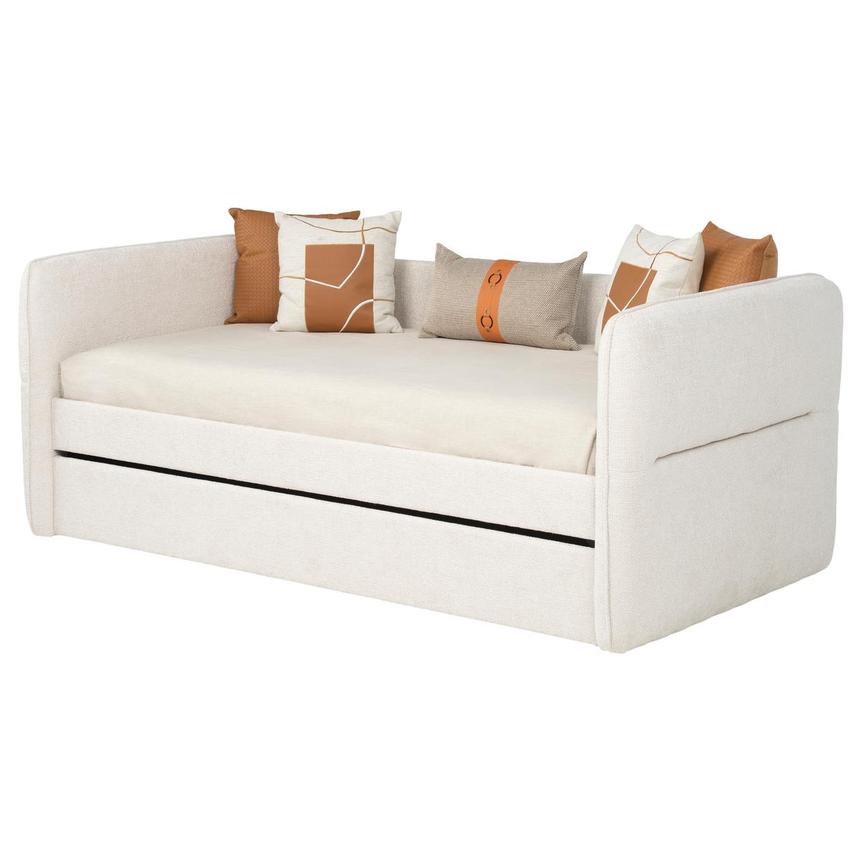 Jade Beige Twin Trundle Bed  main image, 1 of 9 images.