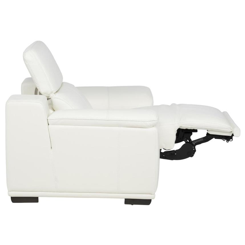 Davis 2.0 White Leather Power Recliner  alternate image, 5 of 11 images.