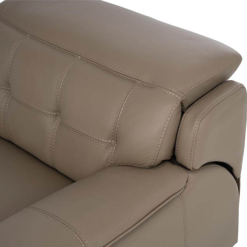 Graystone Dark Taupe Leather Power Reclining Sectional with 6PCS/3PWR  alternate image, 10 of 14 images.