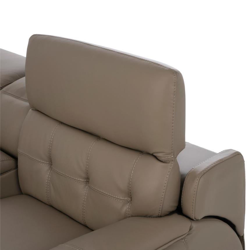 Graystone Dark Taupe Leather Power Reclining Sectional with 4PCS/2PWR alternate image, 6 of 9 images.