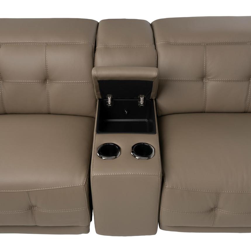Graystone Dark Taupe Home Theater Leather Seating with 5PCS/3PWR alternate image, 6 of 13 images.