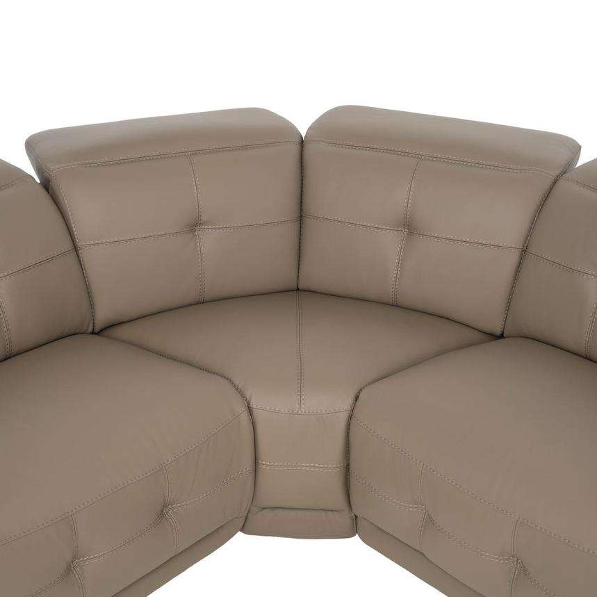 Graystone Dark Taupe Leather Power Reclining Sectional with 4PCS/2PWR alternate image, 5 of 10 images.