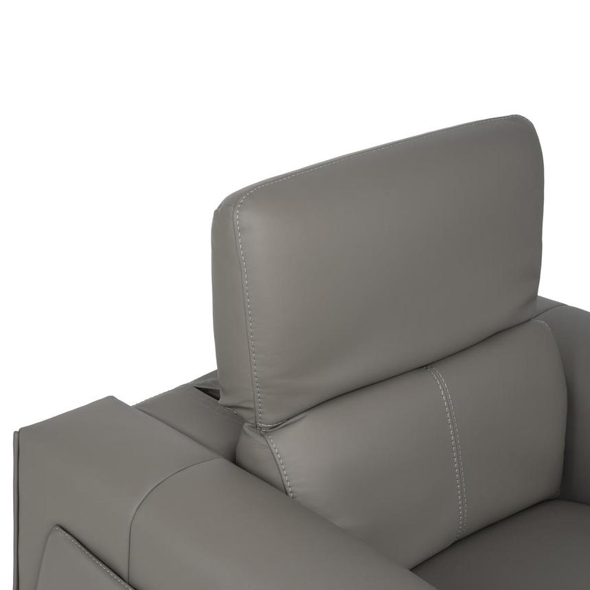 Luke 2.0 Dark Gray Leather Power Recliner  alternate image, 10 of 19 images.