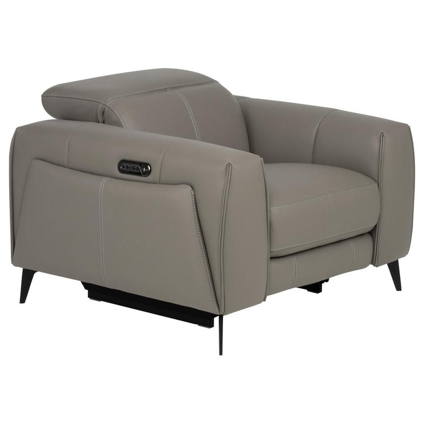 Luke 2.0 Dark Gray Leather Power Recliner  alternate image, 5 of 19 images.