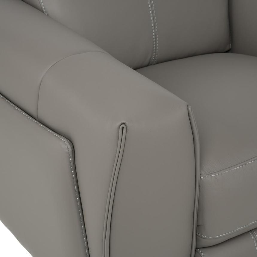 Luke 2.0 Dark Gray Leather Power Recliner  alternate image, 15 of 19 images.