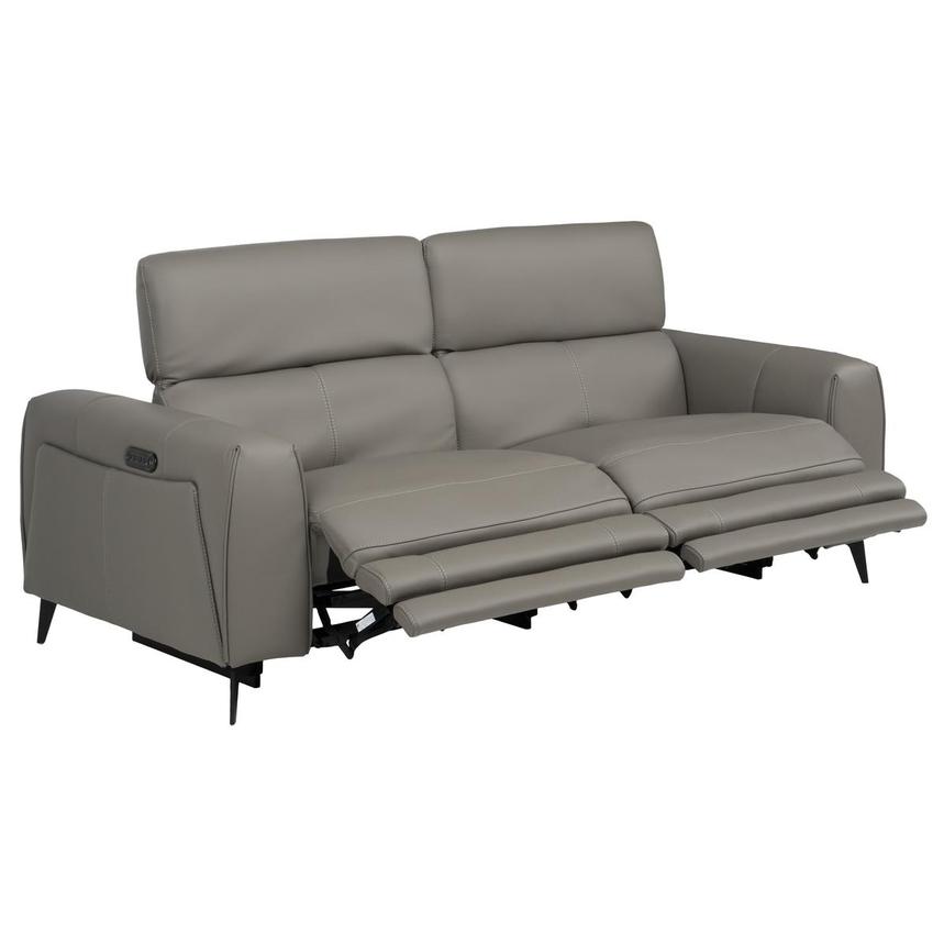 Luke 2.0 Dark Gray Power Reclining Leather Sofa alternate image, 3 of 10 images.