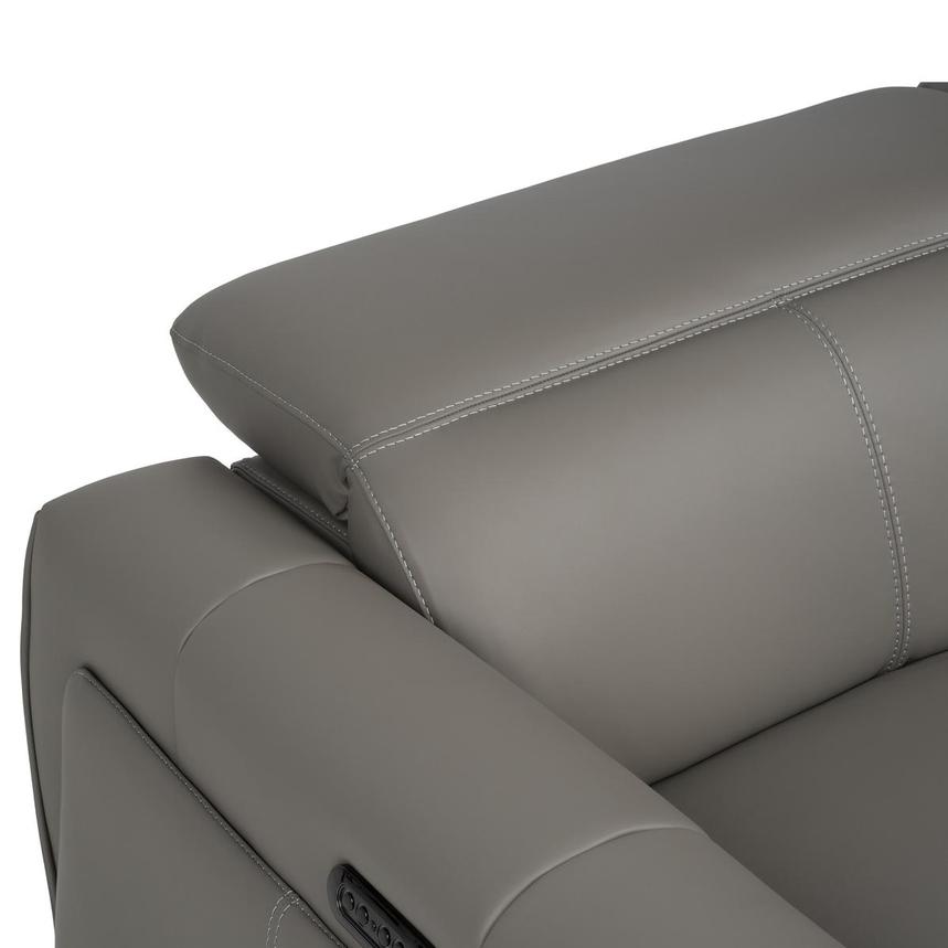 Luke 2.0 Dark Gray Power Reclining Leather Sofa alternate image, 8 of 10 images.