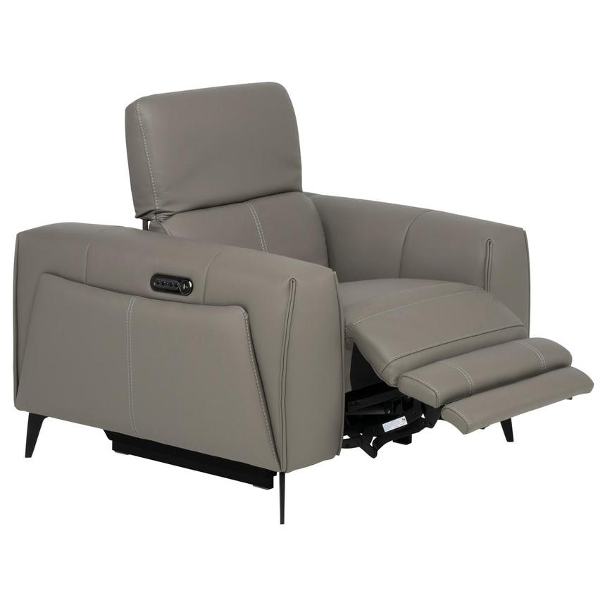 Luke 2.0 Dark Gray Leather Power Recliner alternate image, 6 of 19 images.