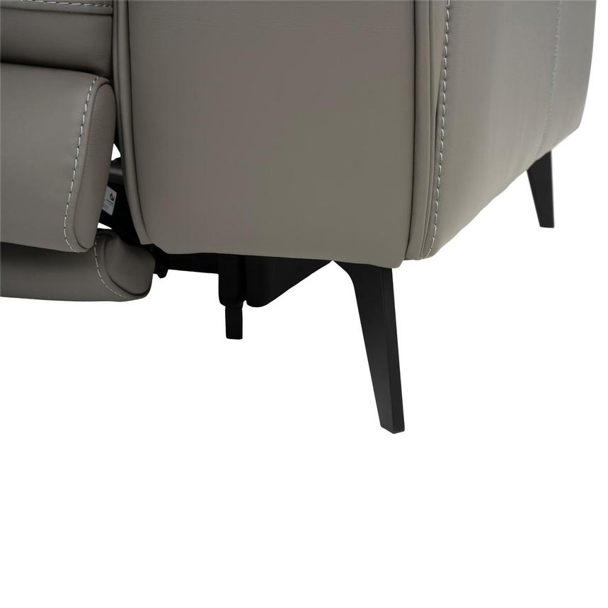 Luke 2.0 Dark Gray Leather Power Recliner alternate image, 16 of 19 images.