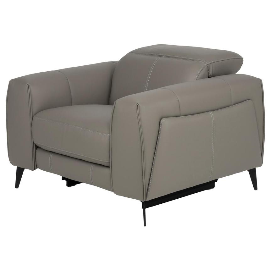 Luke 2.0 Dark Gray Leather Power Recliner main image, 1 of 19 images.