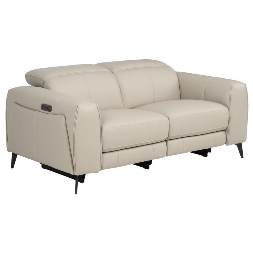 Luke 2.0 Taupe Leather Reclining Loveseat  alternate image, 3 of 11 images.