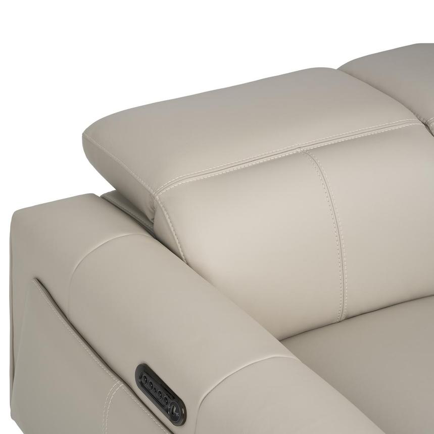 Luke 2.0 Taupe Leather Reclining Loveseat  alternate image, 8 of 11 images.
