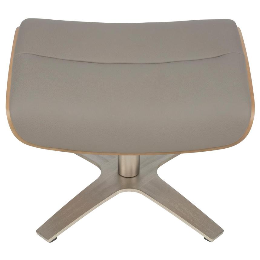 Fabrizio Taupe Leather Ottoman alternate image, 3 of 7 images.