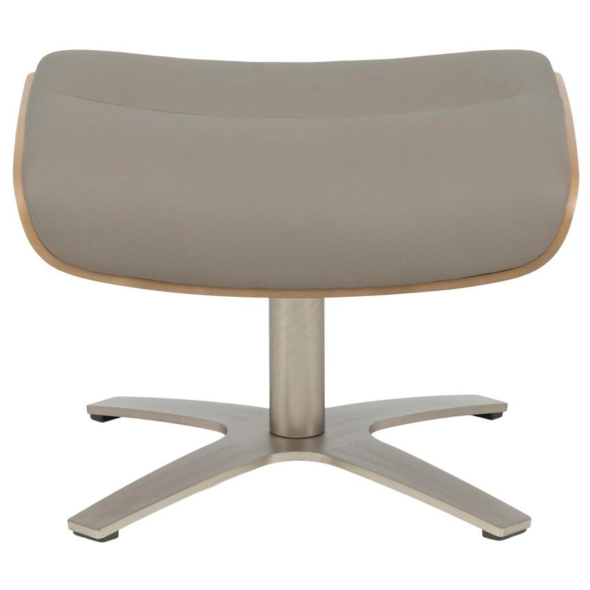 Fabrizio Taupe Leather Ottoman  alternate image, 2 of 7 images.