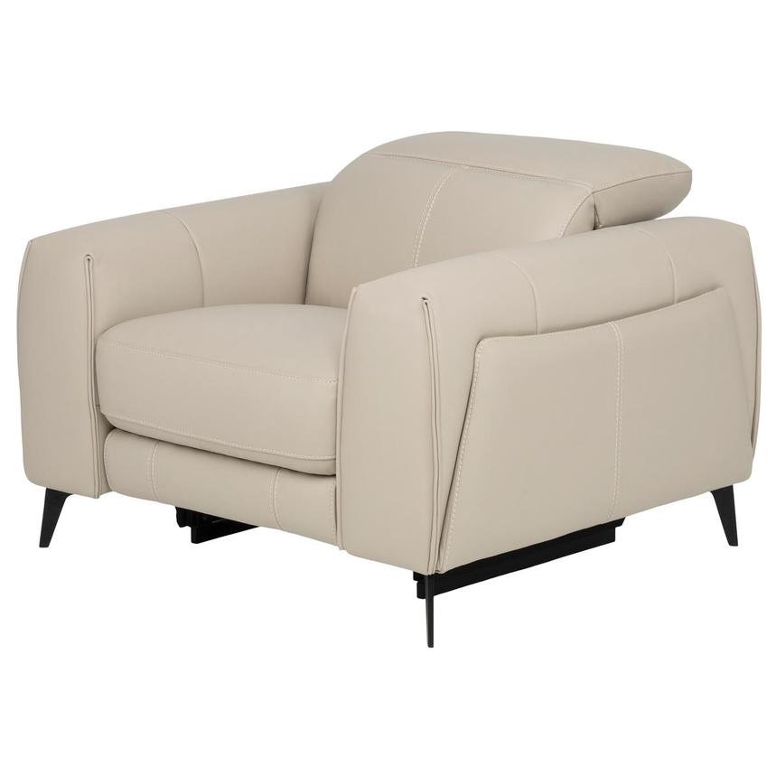 Luke 2.0 Taupe Leather Power Recliner main image, 1 of 10 images.