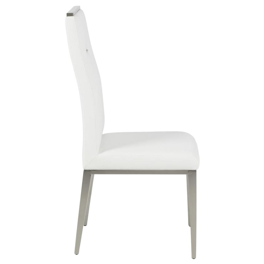 Phebe White/Sliver Side Chair  alternate image, 3 of 7 images.