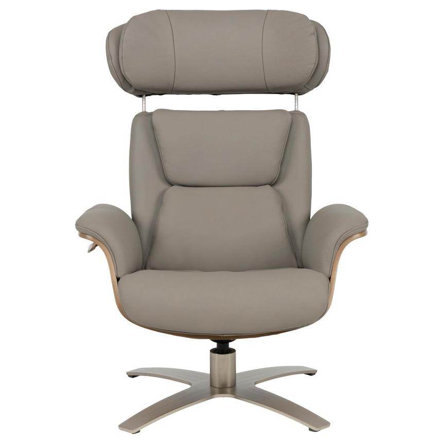Fabrizio Taupe Leather Accent Chair alternate image, 3 of 13 images.