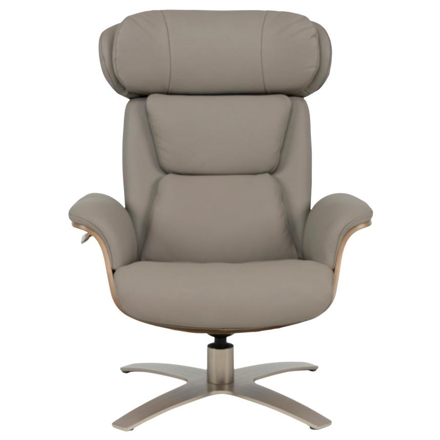 Fabrizio Taupe Leather Accent Chair  alternate image, 2 of 13 images.