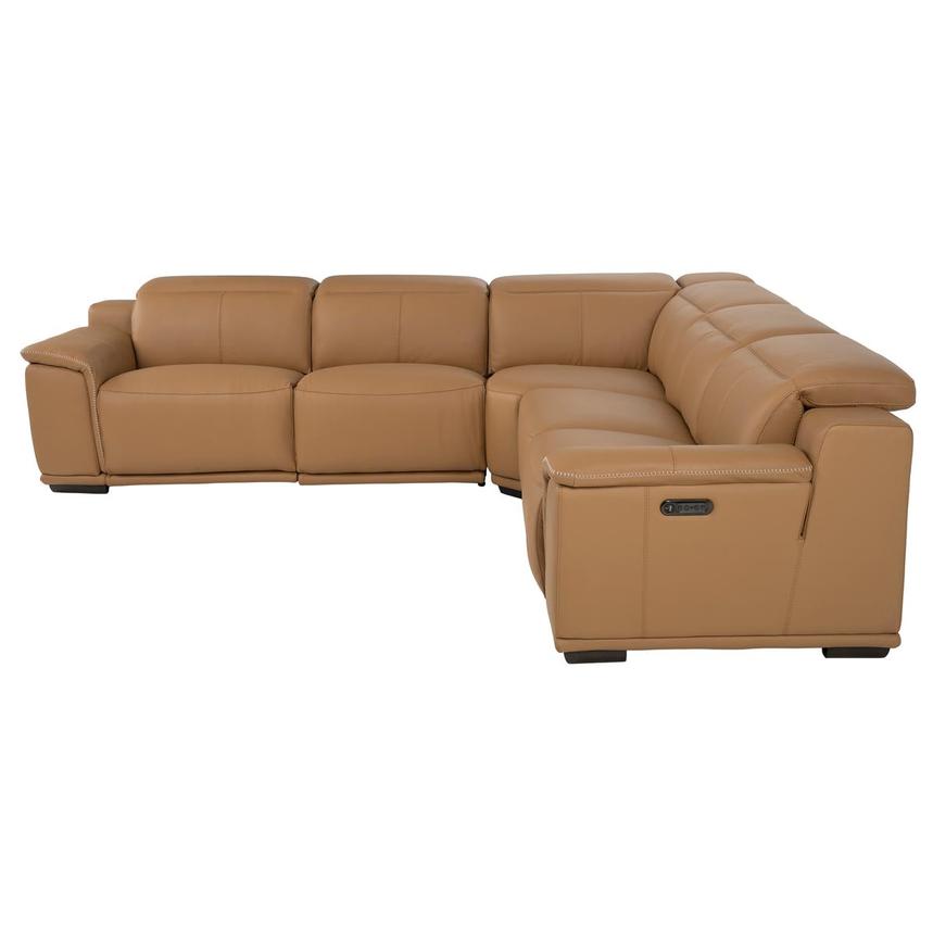 Davis 2.0 Tan Leather Power Reclining Sectional with 5PCS/2PWR  alternate image, 15 of 22 images.