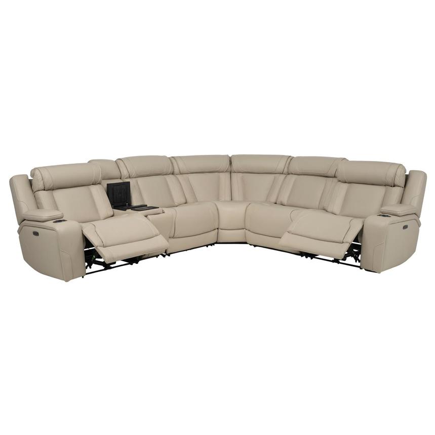 Odyssey Leather Power Reclining Sectional with 6PCS/2PWR  alternate image, 2 of 13 images.