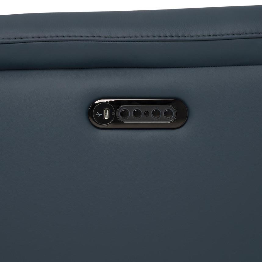 Cordova Blue Leather Power Reclining Sectional with 5PCS/3PWR  alternate image, 10 of 10 images.