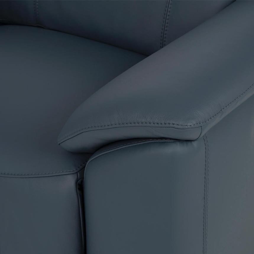 Cordova Blue Home Theater Leather Seating with 5PCS/2PWR  alternate image, 10 of 12 images.