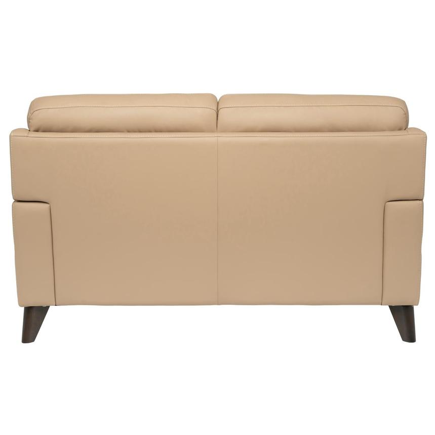 Bali Dark Cream Leather Loveseat  alternate image, 5 of 8 images.