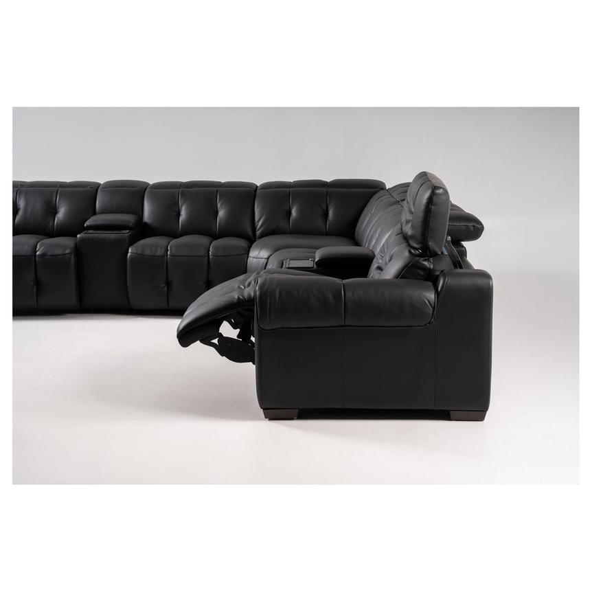 Obsidian Leather Power Reclining Sectional with 4PCS/2PWR  alternate image, 2 of 9 images.