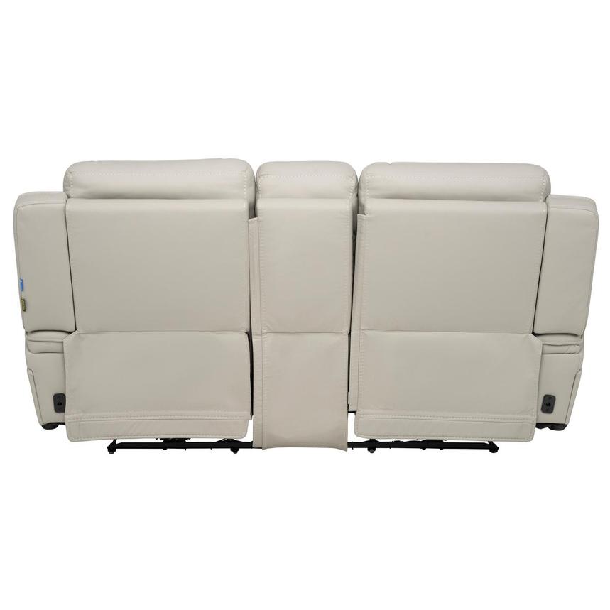 Kylo Light Gray Power Motion Leather Sofa w/Console  alternate image, 7 of 19 images.