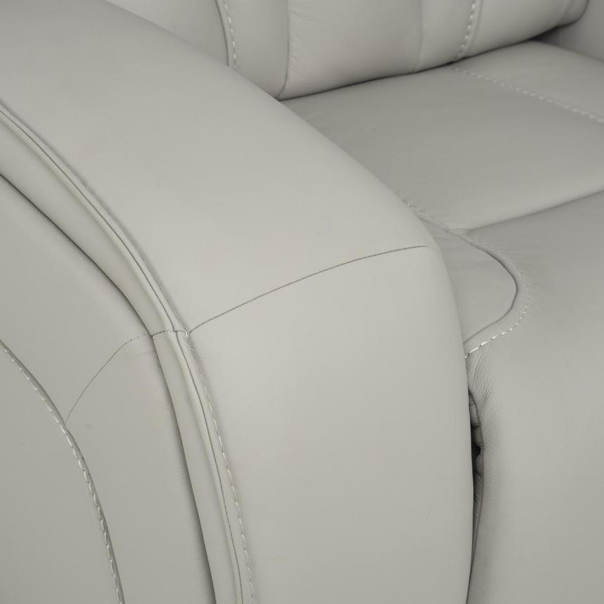 Kylo Light Gray Power Motion Leather Recliner  alternate image, 12 of 16 images.