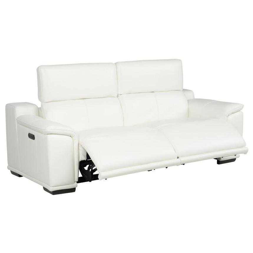 Davis 2.0 White Leather Power Reclining Sofa  alternate image, 5 of 12 images.