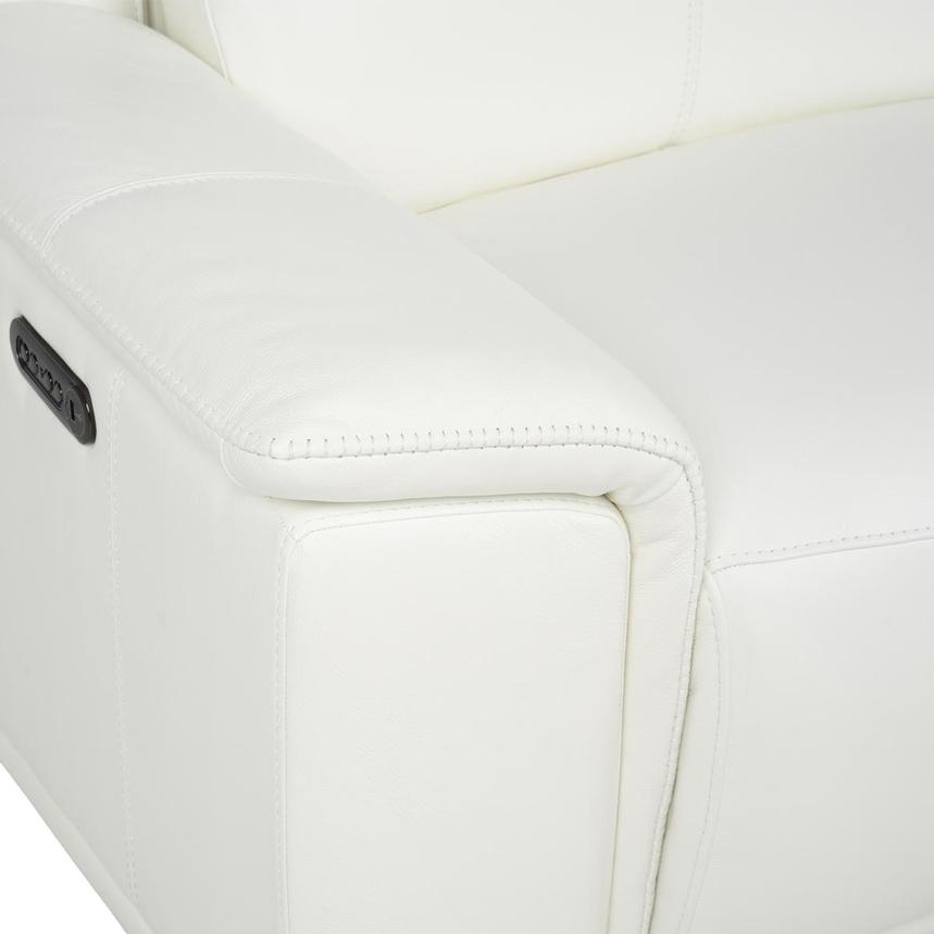 Davis 2.0 White Leather Power Reclining Sofa  alternate image, 10 of 12 images.